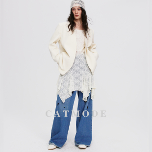 LION&CAT 女显瘦遮肉宽松外套日常出街 廓形小立领西装