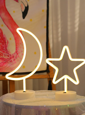 led彩灯闪灯串灯满天星星灯新年装饰霓虹灯ins网红少女心房间卧室