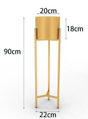 北欧客厅大型古铜色落地花器花架花瓶金属ins风家居摆件别墅装i.