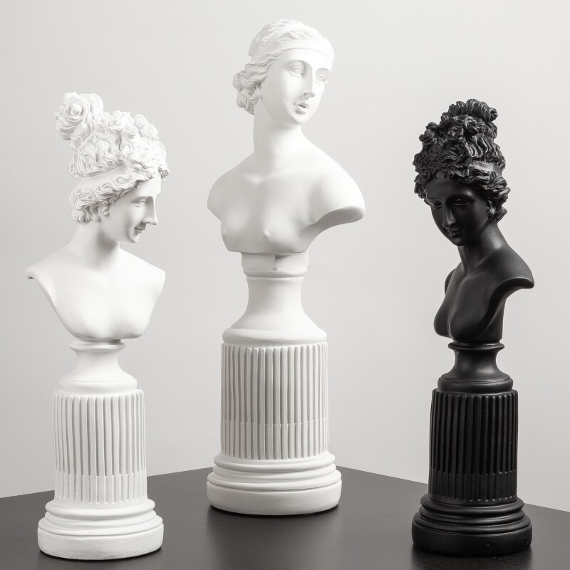 正品北欧风维纳斯树脂头像酒柜摆件雕塑艺术品创意人物办公桌上装