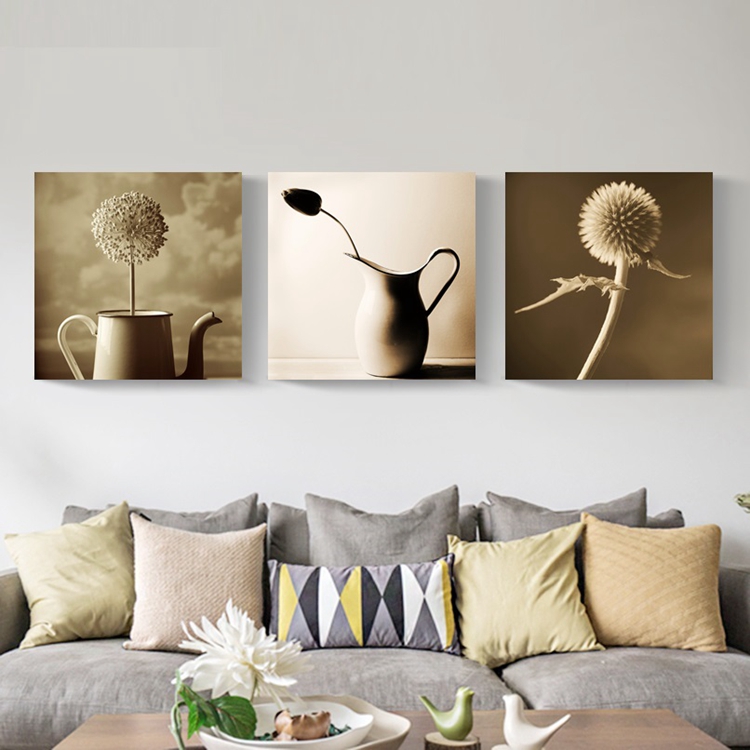 抽象风沙发背景墙无框客厅装饰画