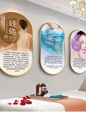美容院装饰画SPA会所理疗背景画中医养生馆墙壁海报美容美体挂画