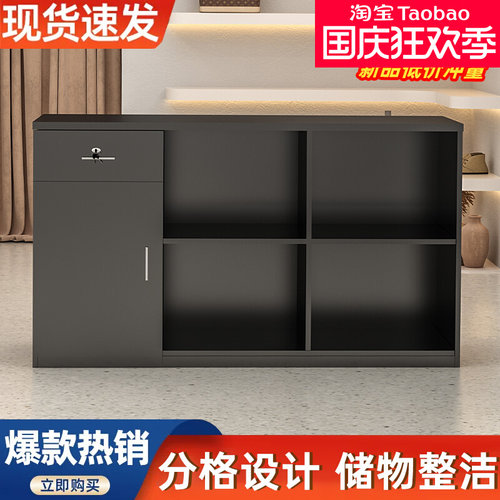 吧台收银柜台店h铺小型服装店柜台简约现代商用吧台桌公司前台接