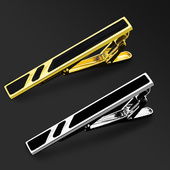 男士 领带夹双色简约商务领夹正装 夹子