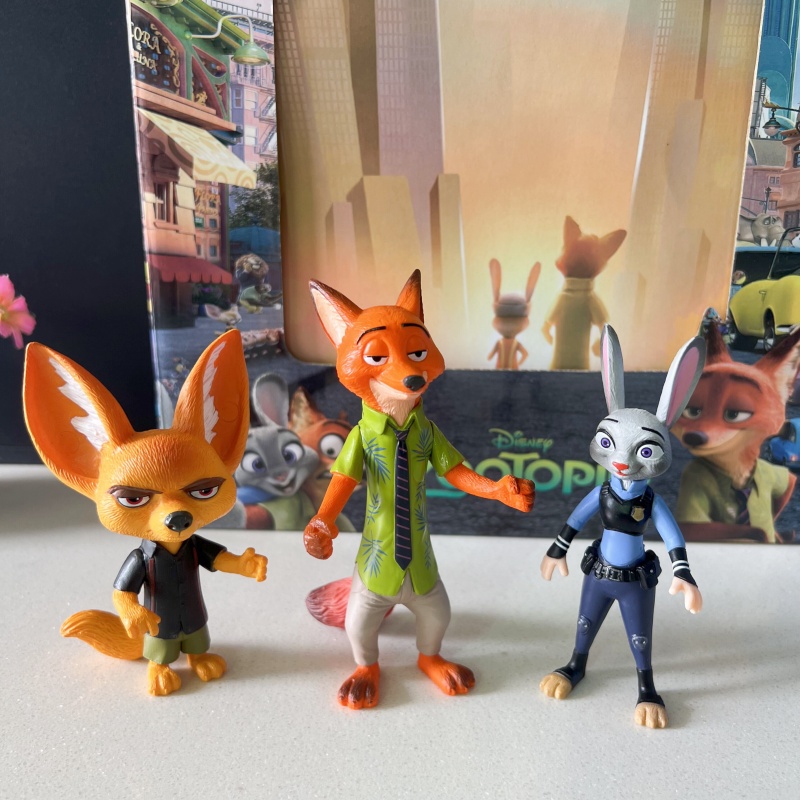 新款可爱疯狂动物城朱迪尼克家居汽车摆件中控台装饰品生日礼物