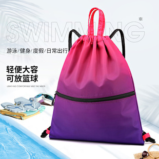 新款时尚尼龙背包防水帆布手提包女抽绳束口袋双肩包学生书包定制