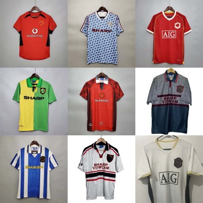 Retro Manchester jersey Beckham CANTONA football shirts