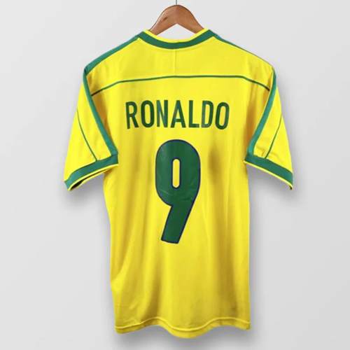 Ronaldo Football Shirt 1998 World Cup Brazil Jersey Retro