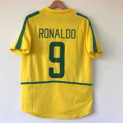 Ronaldinho Football Shirt 02 World Cup Brazil jersey Ronaldo