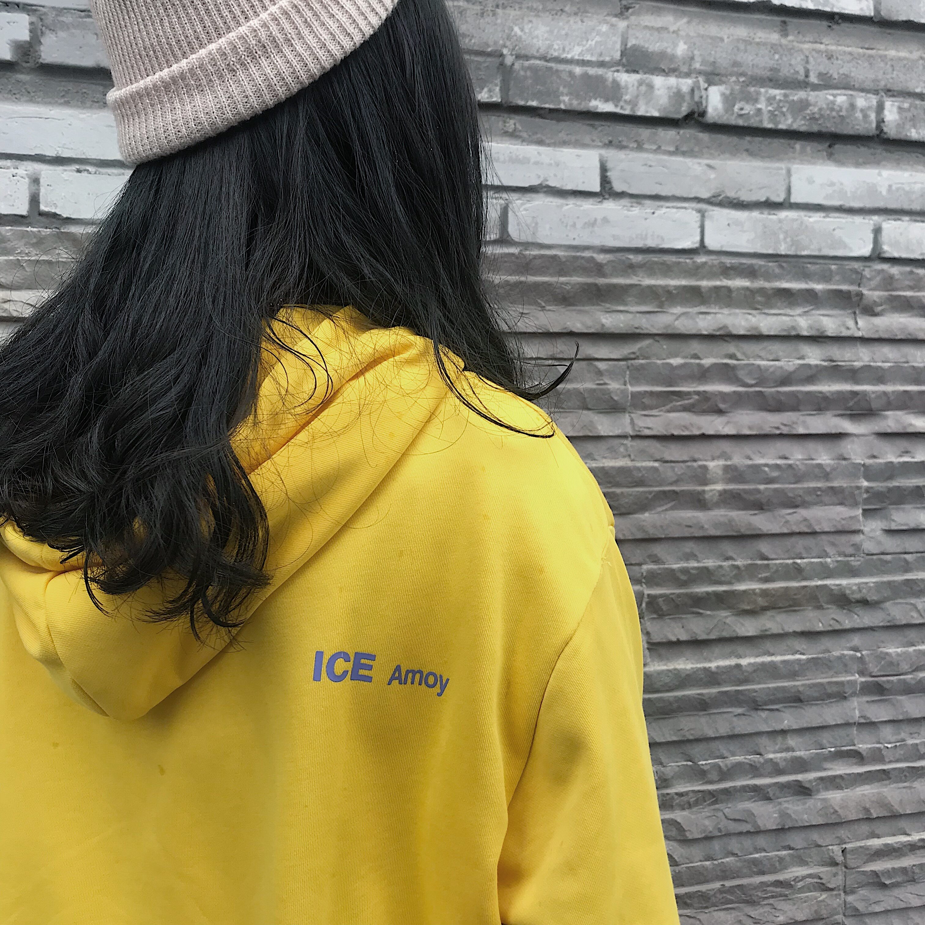 ICEREVERIE潮牌国潮秋季字母基础嘻哈宽松连帽卫衣男女情侣