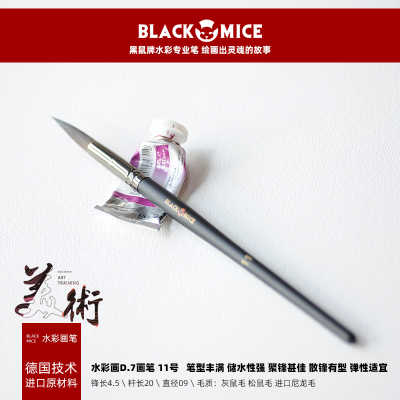 BLACK MICE D.7黑鼠牌专业水彩笔毛笔杜拙老师专用笔