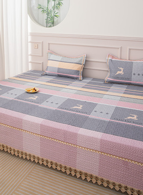 榻榻米专用纯棉炕垫全棉防滑绗缝床盖东北农村土炕单加棉四季通用