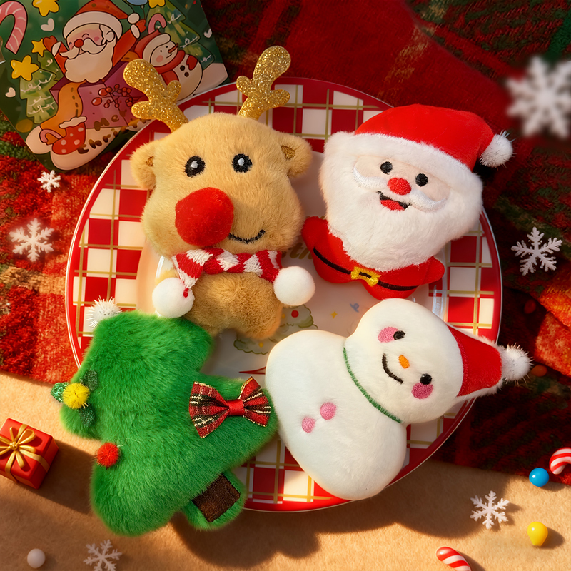 圣诞节礼物毛绒可爱圣诞老人胸针女新款毛衣围巾别针装饰儿童礼品