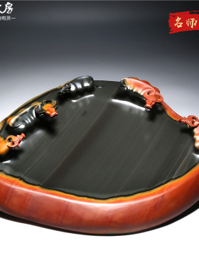 名师精品/五牛图/原石立体砚台