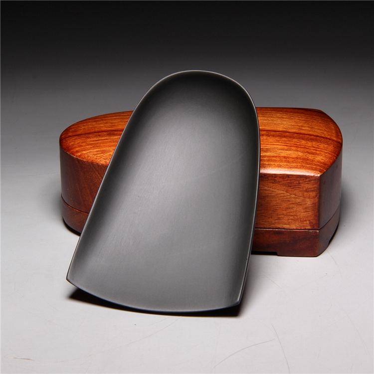 精品小楷歙砚经典簸箕砚老坑砚台原石龙尾砚件端砚收藏抄经