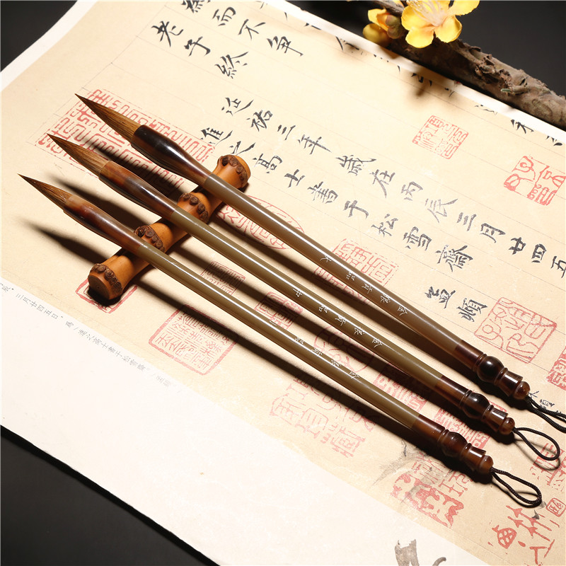 金狼贡品狼毫牛角兼毫隶书大楷