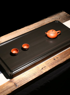 精品歙砚茶盘素韵原石茶海