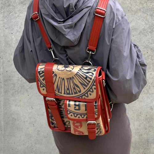 可拆卸环保改造双肩包斜挎