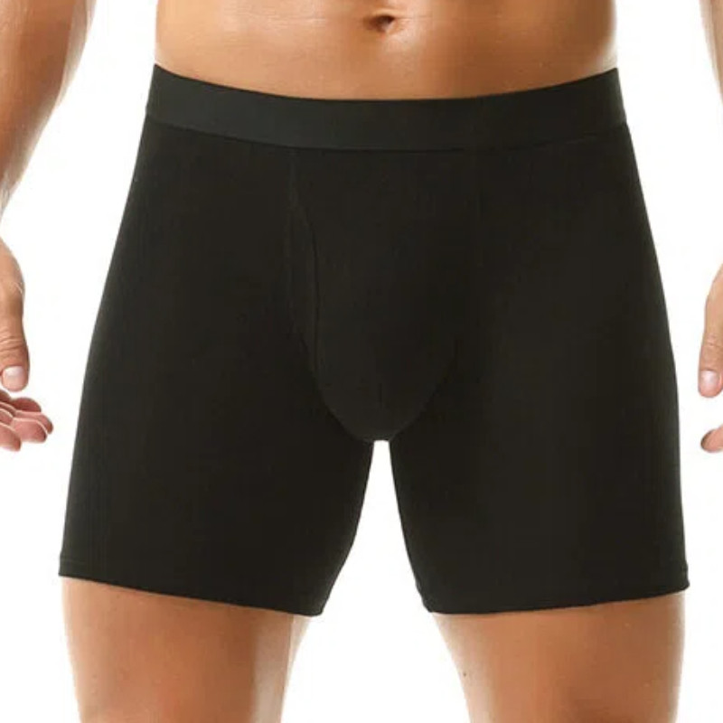 加长腿纯棉不磨腿内裤男士加长版防摩擦运动大码中腰四角平角内裤