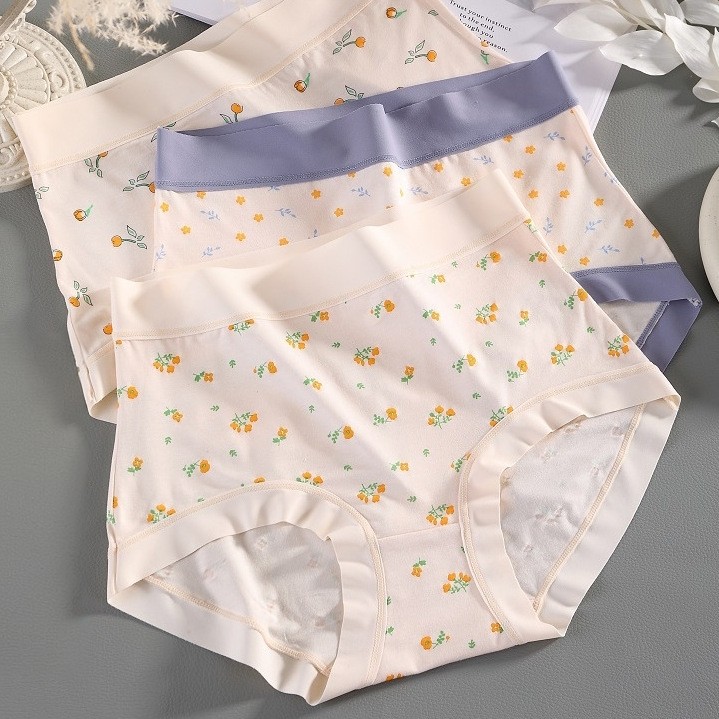 桑蚕丝底裆大码高腰内裤女士7A抑菌裆收腹碎花三角裤无痕高端透气,女装/女士精品,大码裤装,淘宝优惠券,粉丝福利购,淘宝优惠卷