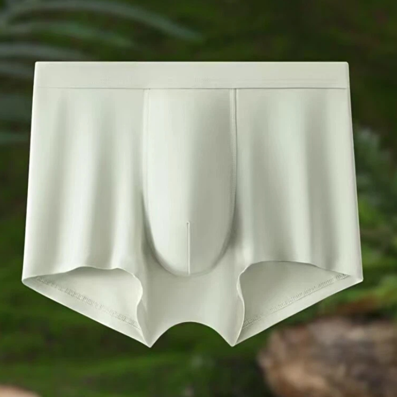 100支长绒棉男内裤桑蚕丝裆高端