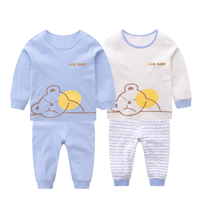 RABIS NEW BABY UNDERWEAR SET PURE COTTON BABY AIR-CONDITIONED CLOTHES MENS AND WOMENS PAJAMAS SPRING AND SUMMER THIN CLOTHES