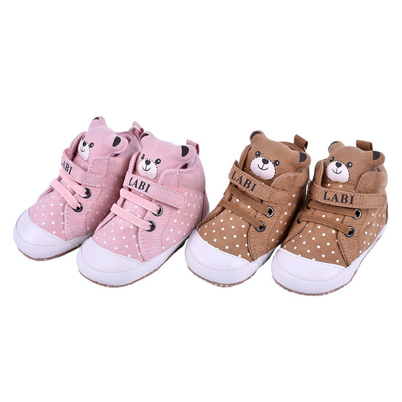 金发拉比lrfbz20304熊头婴儿高邦鞋男女秋冬步前鞋宝宝保暖鞋子