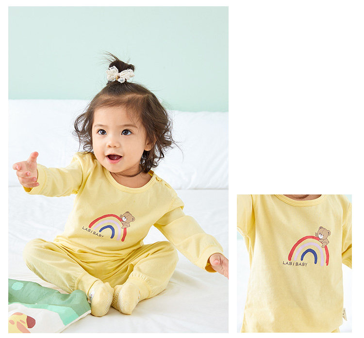 RABIS NEW BABY UNDERWEAR SET PURE COTTON BABY AIR-CONDITIONED CLOTHES MENS AND WOMENS PAJAMAS SPRING AND SUMMER THIN CLOTHES