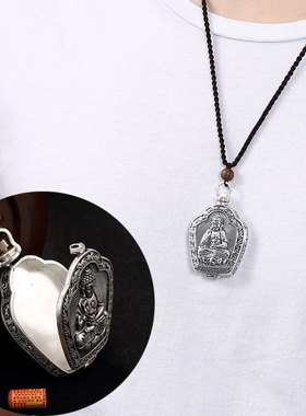 本命佛纯银嘎乌盒可打开装东西