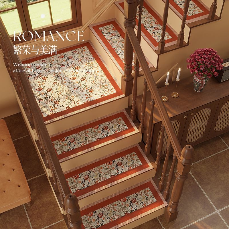 美式楼梯踏步垫硅藻泥吸水速干台阶铺垫防滑静音地垫地毯可擦可洗