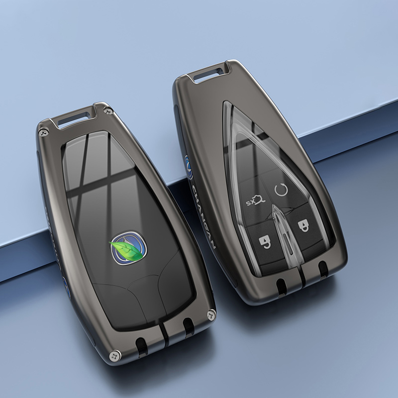 适用于长安cs75plus钥匙套uinv糯玉米univ逸动cs55壳unit车扣包壳