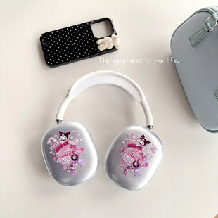 airpodsmax保护套苹果蓝牙耳机套airpodmax耳罩配饰头戴式 Max保护壳老年助听器 耳机盒包硅胶软壳透明AirPods