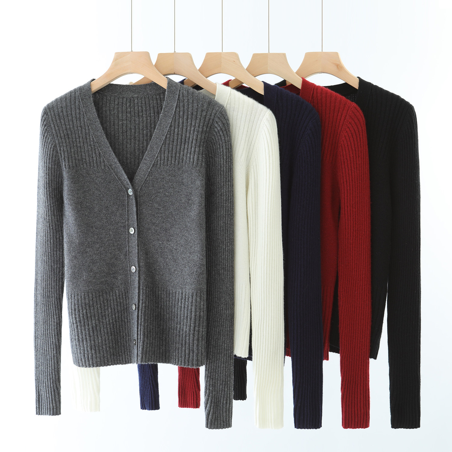 好品质四季穿针织羊绒衫女士V领长袖抽条开衫外套贴身保暖羊毛衫,女装/女士精品,羊绒衫,淘宝优惠券,粉丝福利购,淘宝优惠卷