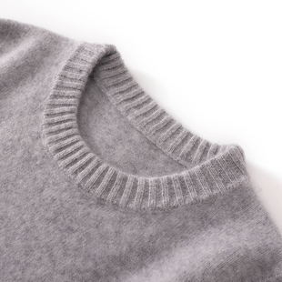 双股加厚基础款纯色圆领羊绒衫~秋冬女士一线成衣羊毛衫短款毛衣