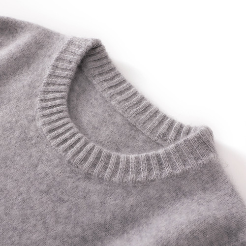 双股加厚基础款纯色圆领羊绒衫~秋冬女士一线成衣羊毛衫短款毛衣