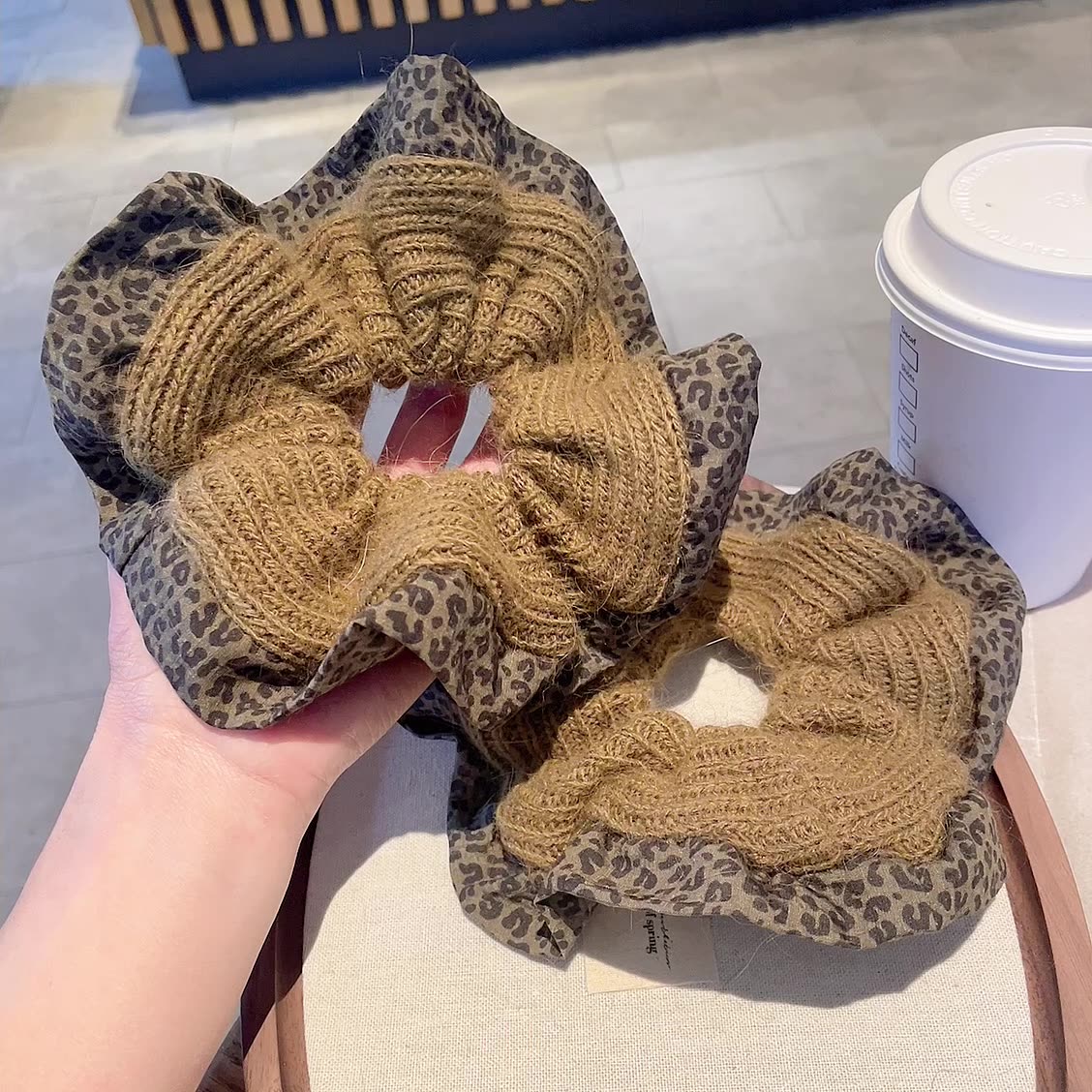 韩国创意设计感针织发圈