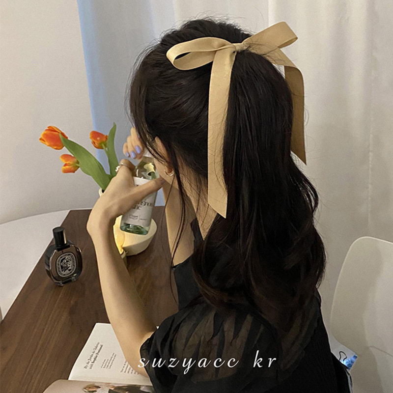 韩国名媛风蝴蝶结飘带头饰
