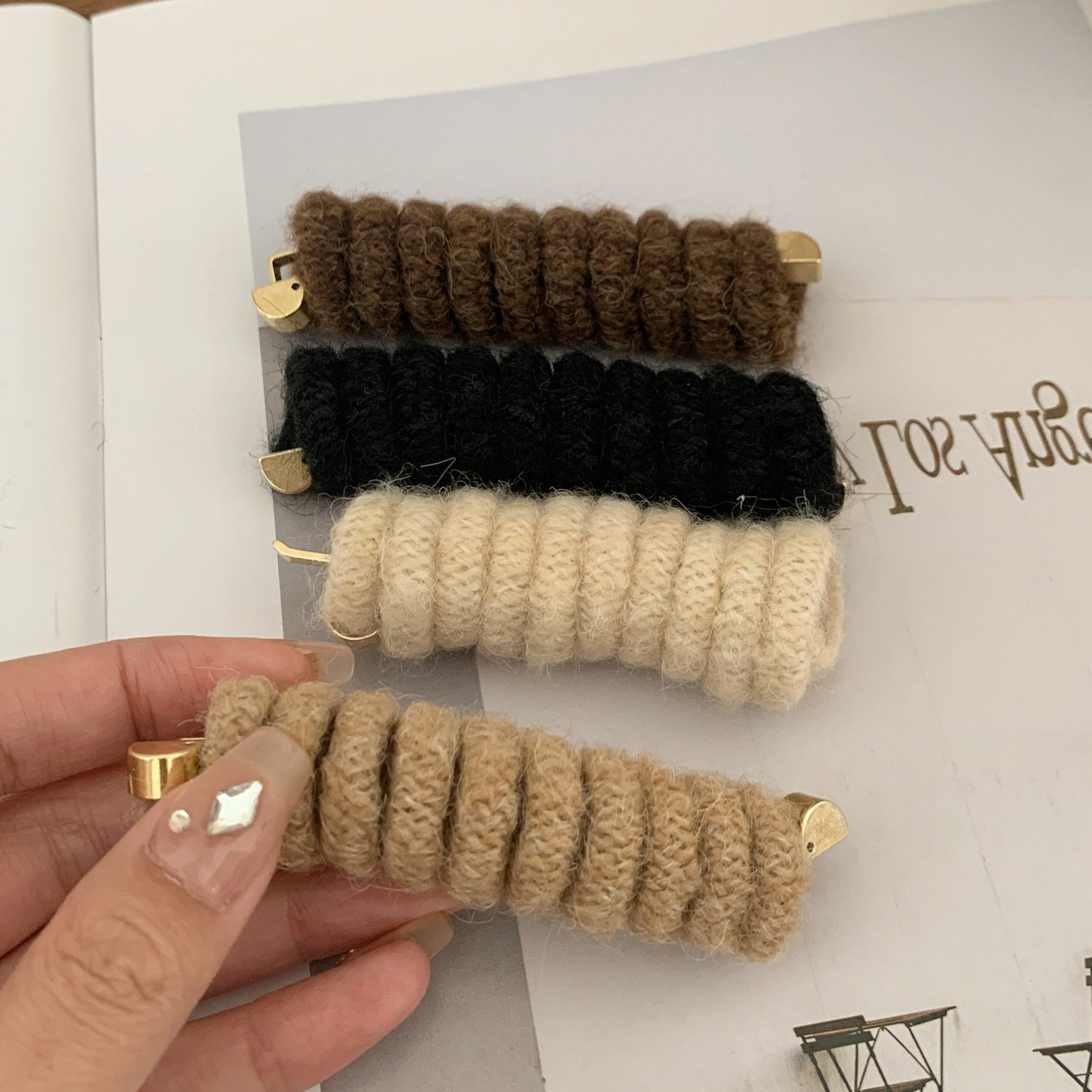 直条电话线发圈女绑马尾固定神器头绳高弹力耐用不伤发扎头发皮筋