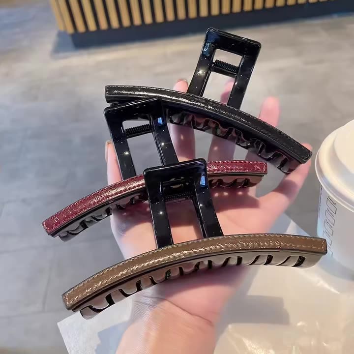 简约大号抓夹女百搭秋冬鲨鱼夹
