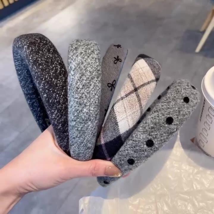 秋冬新款毛呢发箍发卡发夹