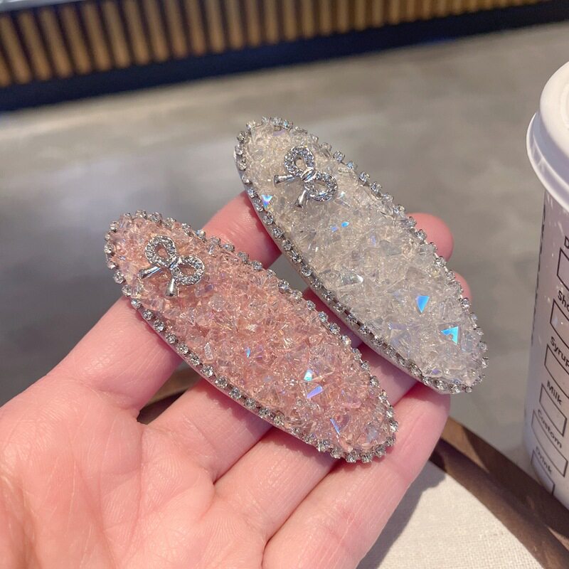 小清新网红水晶水钻刘海发夹
