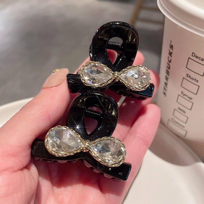 简约新款小号闪锆石韩版蝴蝶结