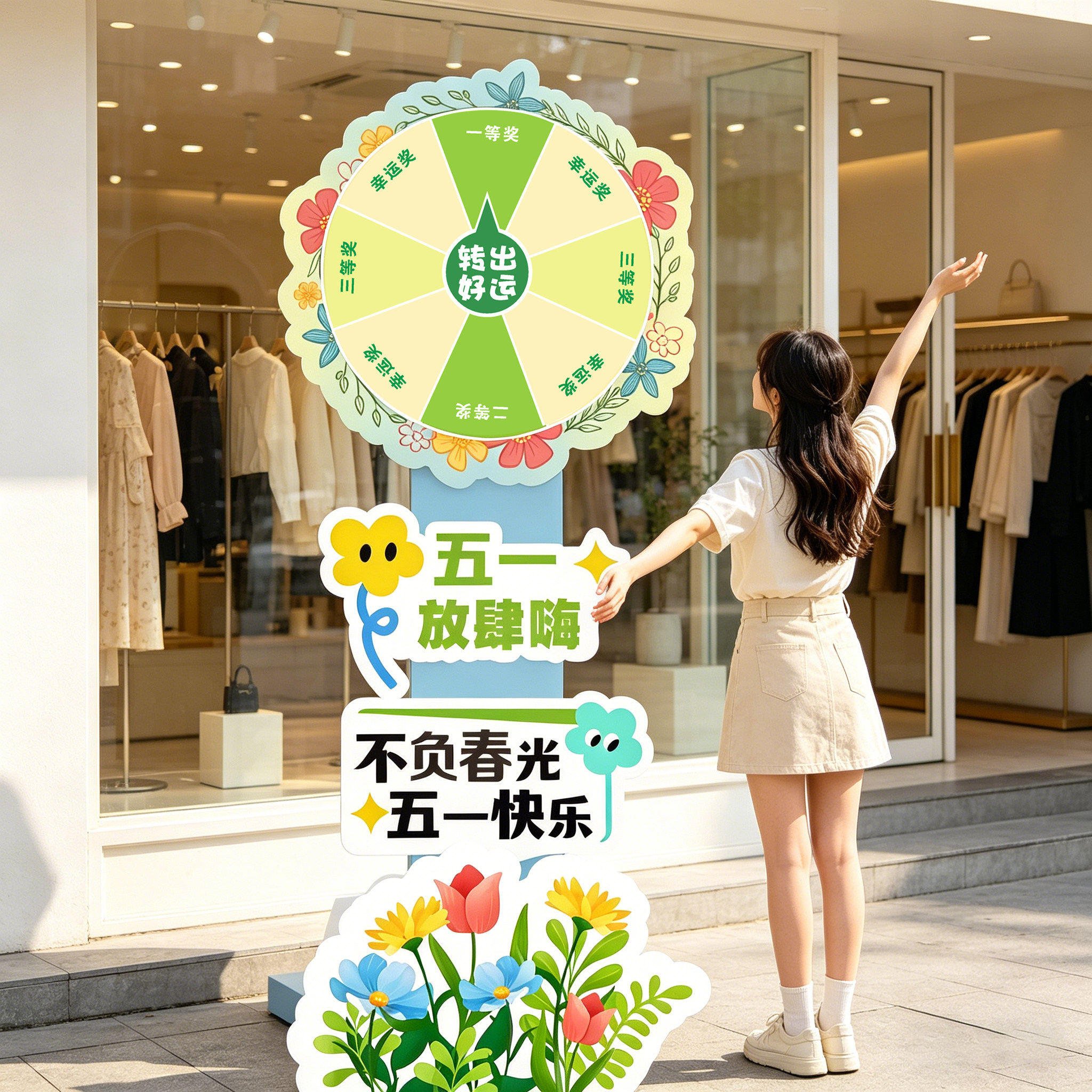 抽奖转盘幸运大转盘可控大奖道具游戏开业年会活动大转盘定制