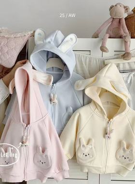 好乐熊2025新款深秋一体绒甜美可爱款系列小兔子外套52901