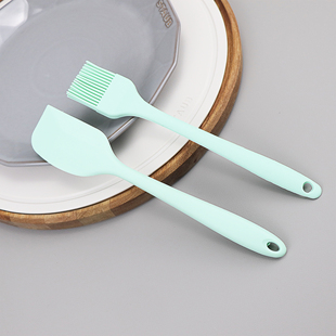 捡便宜外贸食品级硅胶油刷和刮刀组合两件套厨房小工具烘焙小刮刀