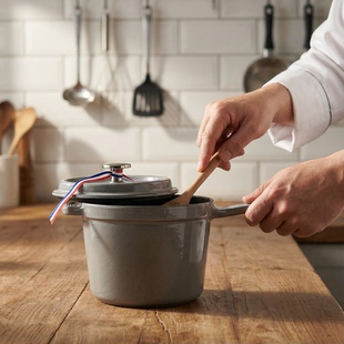 staub珐宝小雏菊奶锅铸铁锅家用炖锅无涂层炖盅煲汤多功能炖锅