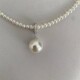 淡水珍珠粉单颗吊坠925纯银可拆卸任意扣项链坠百搭时尚
