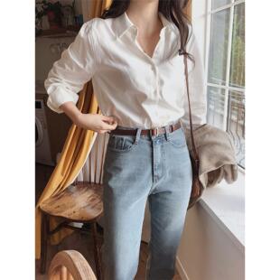 气质白色衬衫女上衣韩系高级感轻奢减龄洋气春夏2026新款休闲衬衣