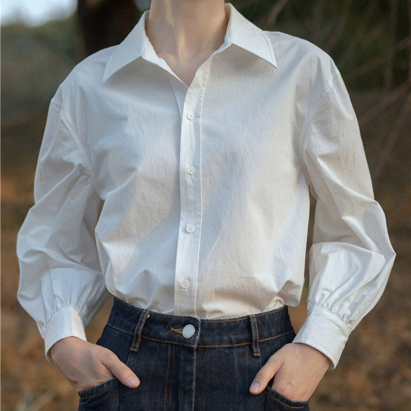 纯棉衬衫女长袖春夏装