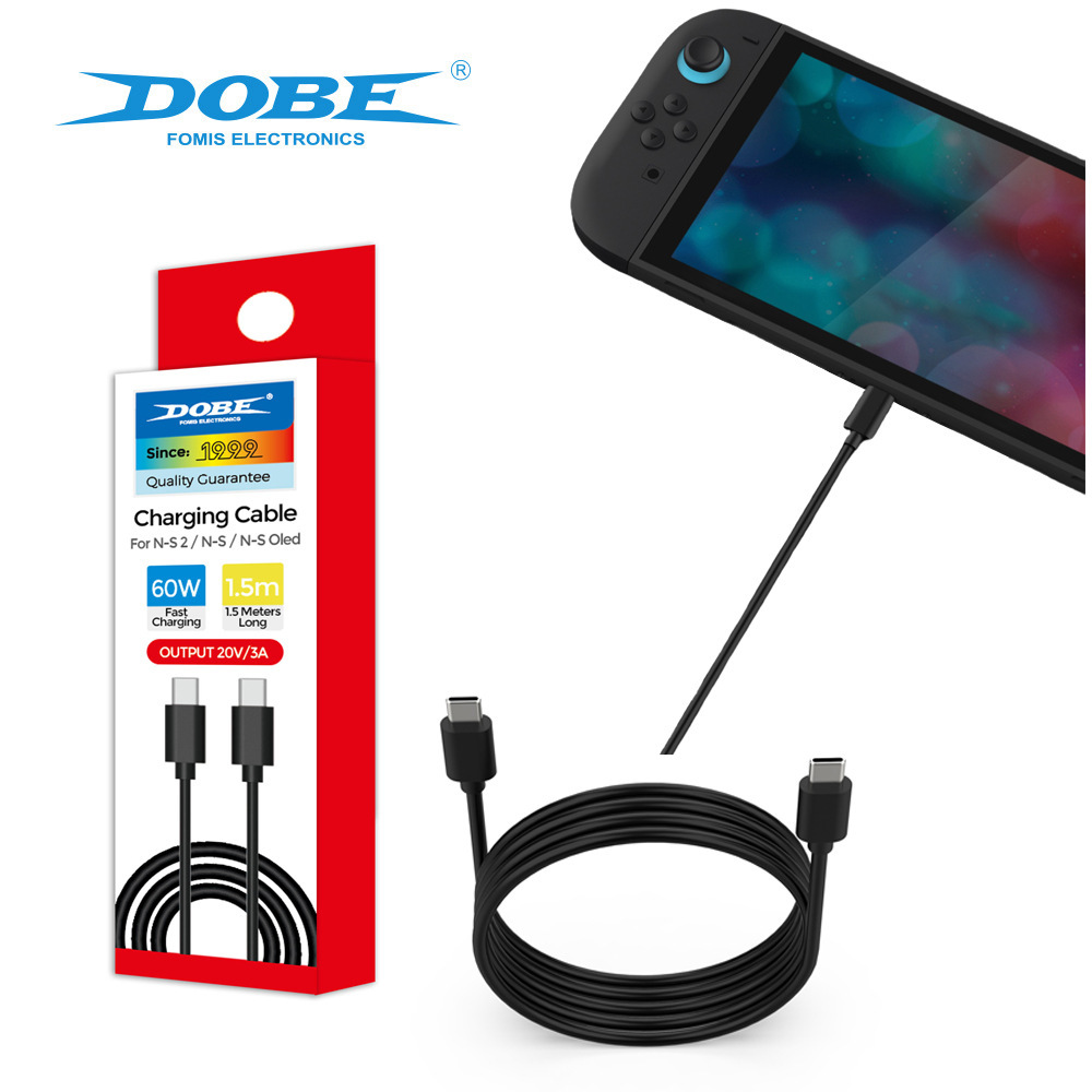 Switch2主机充电线PS5/XBOX手柄充电线NS/OLED通用充电线1.5米